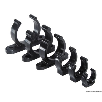 Clip plastique robuste noir 25 mm | EAN 8033137037665 Ref 34.355.04
