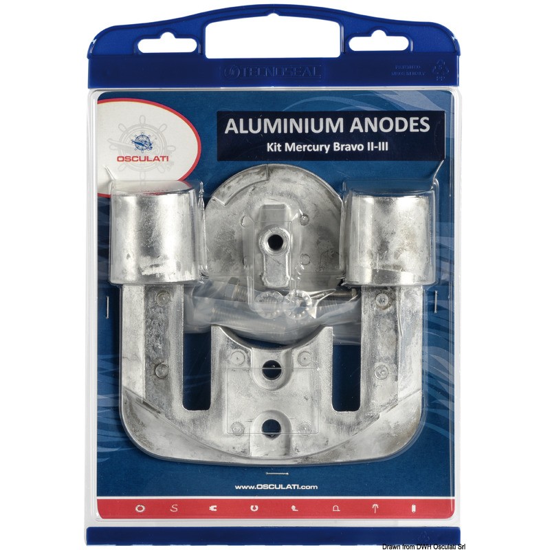 
Kit anode Bravo II/III aluminium 
