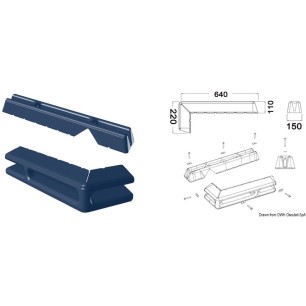 Défense ponton 640 + 220 mm bleu | EAN 8033137120848 Ref 33.519.11