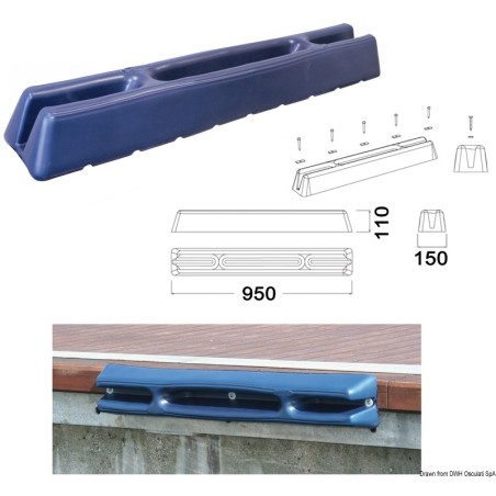 Défense ponton 950 mm bleu | EAN 8033137120831 Ref 33.519.10