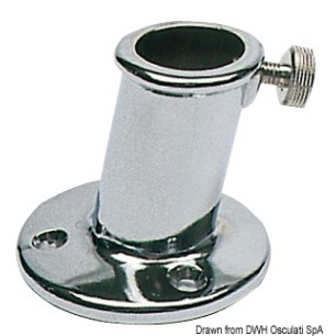 Base mât pavillon laiton chromé Ø 20 mm | EAN 8033137121876 Ref 35.158.01