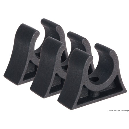 Clip noir tubes 22/24 mm | EAN 8033137004148 Ref 34.358.22