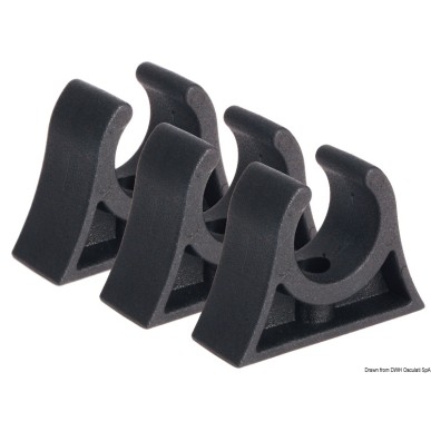 Clip noir tubes 19/20 mm | EAN 8033137121364 Ref 34.358.19