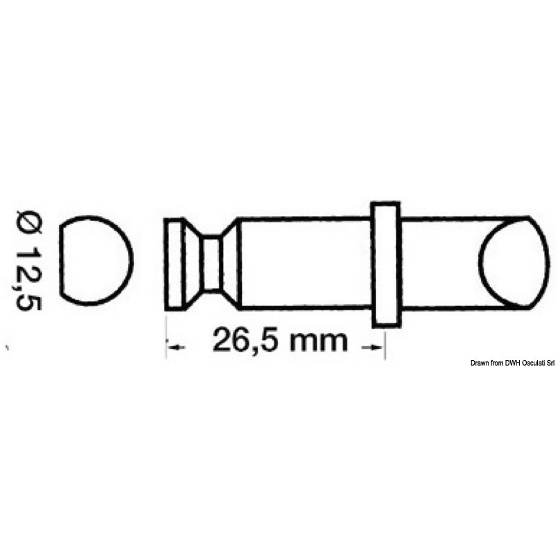 
Dame nage pla/lait 12,5 x 26,5 mm 
