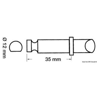 Dame nage plast/laiton 12 x 35 mm | EAN 8033137121463 Ref 34.430.06