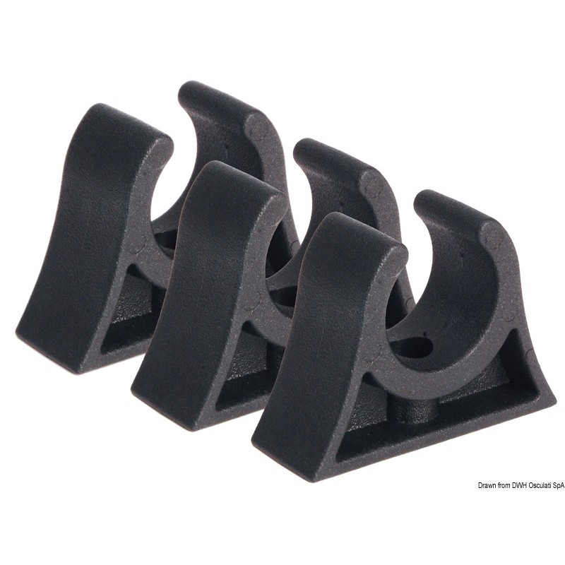 
10 Clips noirs pour tubes 37/40 mm 
