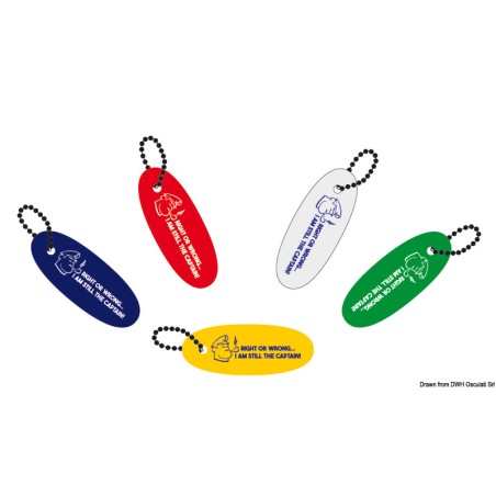 Porte-clé caoutchouc souple flottant jaune | EAN 8033137124532 Ref 35.825.04