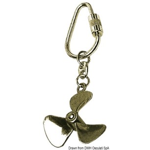 Porte-clés + anneau laiton poli Hélice | EAN 8033137124624 Ref 35.831.00