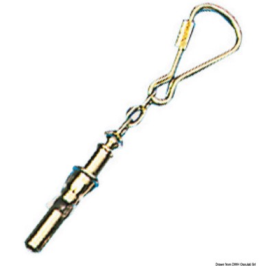 Porte-clés + anneau laiton poli Sifflet | EAN 8033137004339 Ref 35.838.00