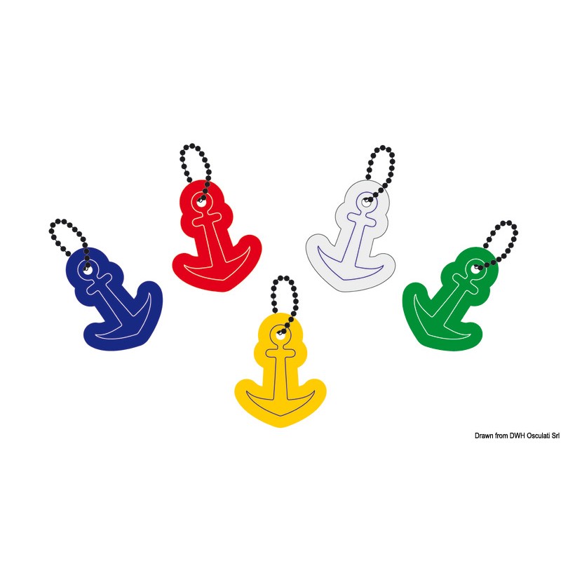 
Porte-clés mousse souple Ancre jaune 
