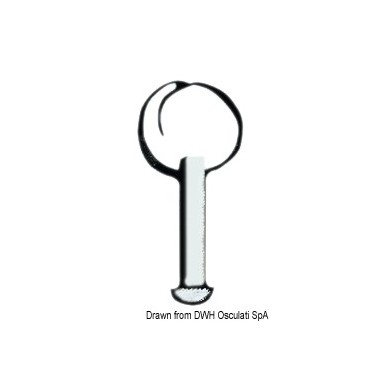 Pivot inox sans anneau 8mm x 20mm | EAN 8033137125157 Ref 37.106.23