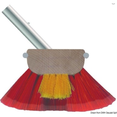 Brosse 10" souple+moyenne rouge fibres  Ref 36.982.00