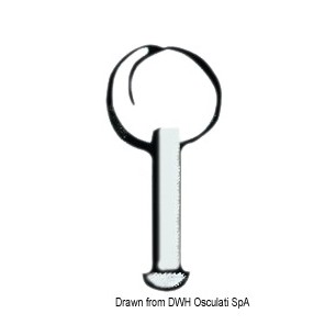 Pivot inox sans anneau 6mm x 25mm | EAN 8033137125133 Ref 37.106.21D