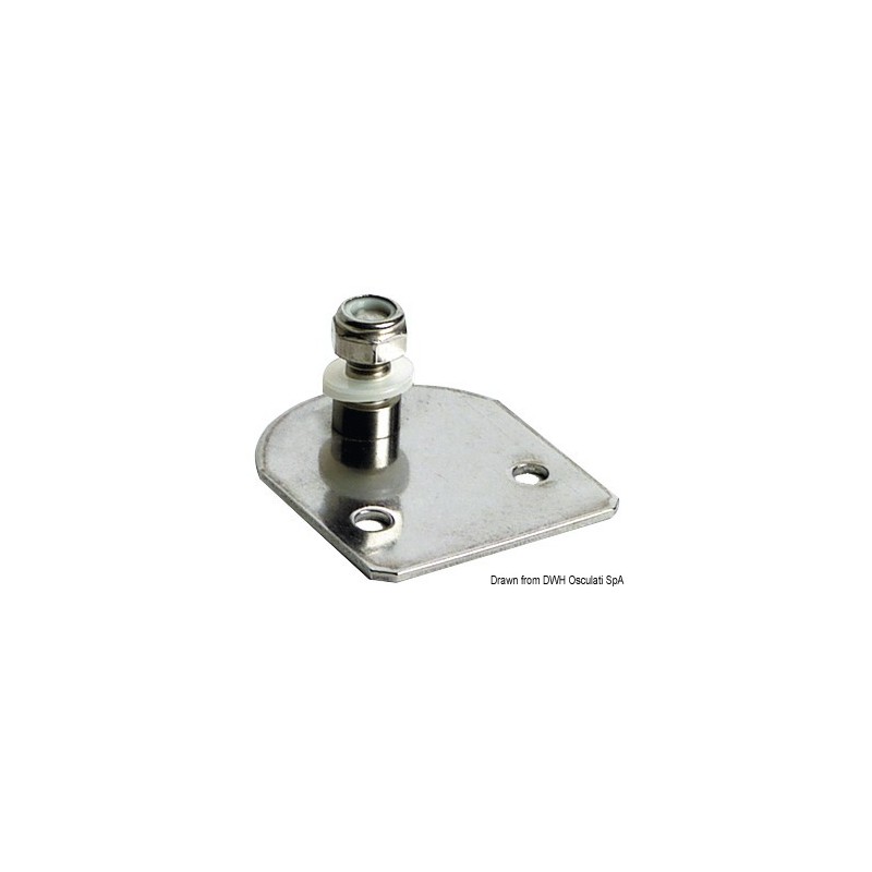
Plaque acier avec pivot fileté 8 mm 
