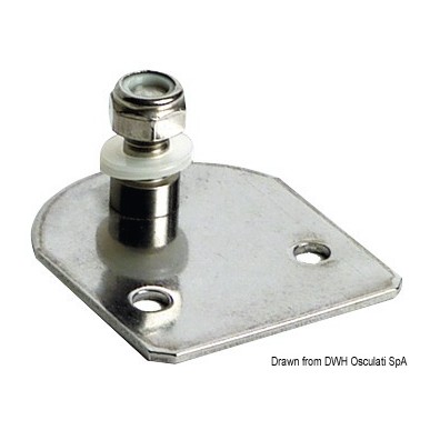 Plaque acier + pivot fileté 8 mm | EAN 8033137126253 Ref 38.013.00