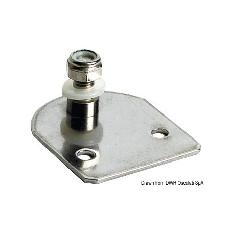 Plaque acier 23x8 mm + pivot fileté | EAN 8033137126246 Ref 38.012.99