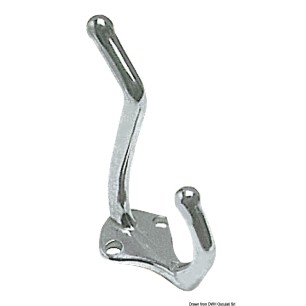 Crochet vêtement inox poli 40x26x70 mm | EAN 8033137126550 Ref 38.031.31