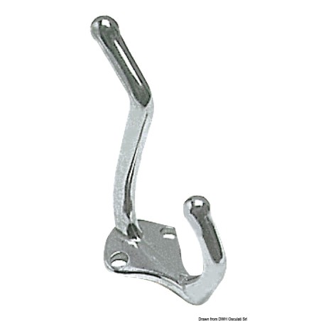 Crochet vêtement inox poli 40x26x70 mm | EAN 8033137126550 Ref 38.031.31