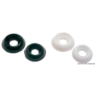 Rondelle cuvette bombée blanc 4 mm | EAN 8033137125911 Ref 37.322.04BI