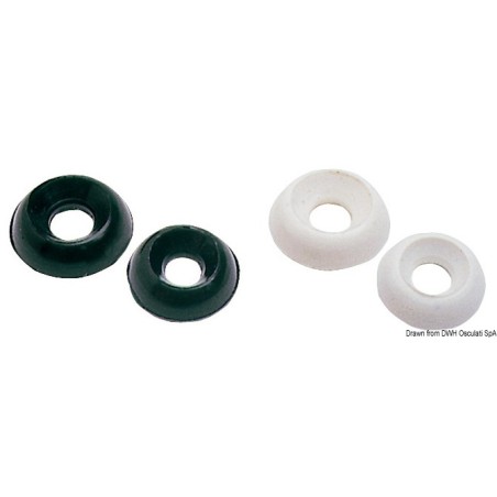 Rondelle cuvette bombée blanc 4 mm | EAN 8033137125911 Ref 37.322.04BI