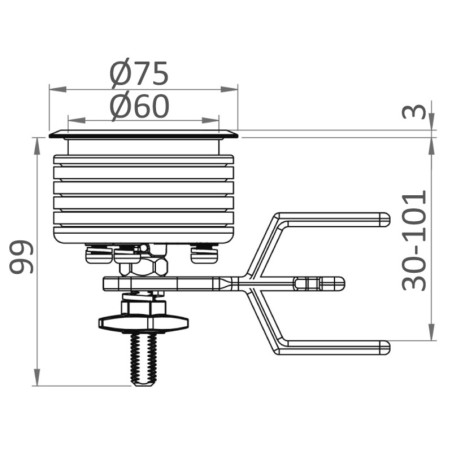 Kit N. 4 lève-plancher Eclipse MK2 75 mm | EAN 8033137211768 Ref 38.161.43