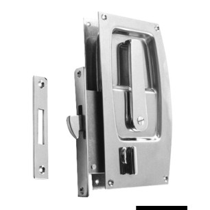 Serrure laiton chromé portes coulissantes + clé | EAN 8033137016370 Ref 38.132.08