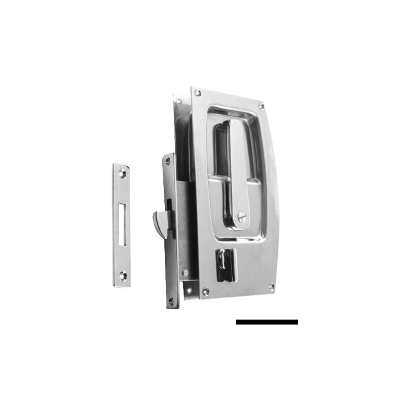 
Serrure laiton chromé portes coulissantes avec clé 
