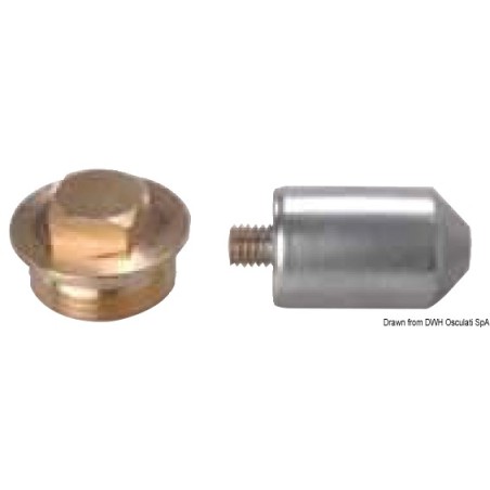 Anode + bouchon zinc + laiton 3/8" | EAN 8033137139390 Ref 43.547.00