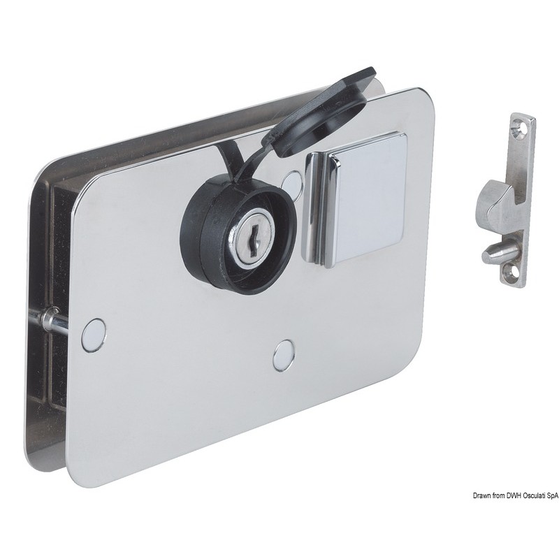 
Serrure en laiton chromé 134 x 80 mm 
