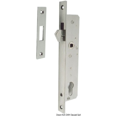 Serrure inox portes coulissantes | EAN 8033137016400 Ref 38.132.03