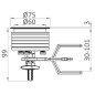 
Kit N. 5 lève-plancher Eclipse MK2 75 mm 
