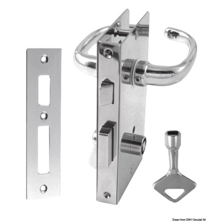 Serrure droite sans poignée 133x70 mm | EAN 8033137064593 Ref 38.135.04