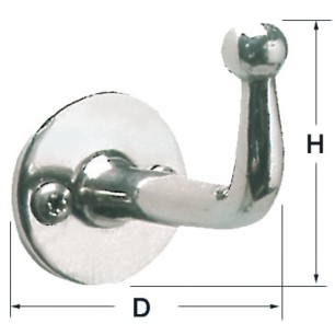 Crochet inox poli 66x36 mm | EAN 8033137128585 Ref 38.313.80