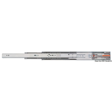 Guide rembourré Soft-close p. tiroirs 353-350 mm | EAN 8033137211928 Ref 38.273.14