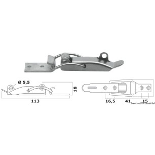 Fermeture levier inox 250 kg | EAN 8033137128257 Ref 38.206.01