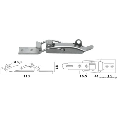 Fermeture levier inox 250 kg | EAN 8033137128257 Ref 38.206.01