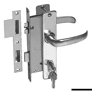 Serrure laiton chromé satiné gauche | EAN 8033137043758 Ref 38.203.51SX