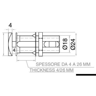 Fermeture Flush Lock carré type B | EAN 8033137127663 Ref 38.179.51