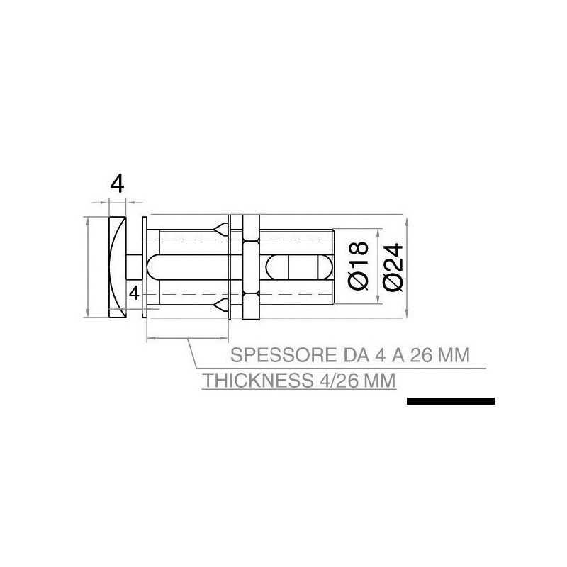 
Fermeture Flush Lock carré type B 
