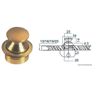 Pommeau laiton poli 16 mm | EAN 8033137127731 Ref 38.181.05