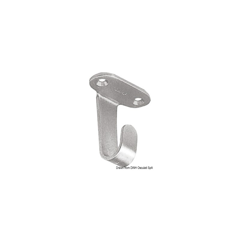 
Crochet inox poli p. plafond 45 mm 
