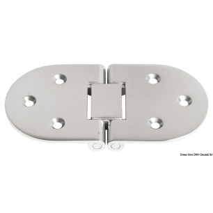 Charnière rotation180+ + trous 140x70 mm | EAN 8033137129377 Ref 38.460.75