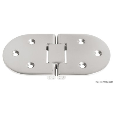 Charnière rotation180+ + trous 140x70 mm | EAN 8033137129377 Ref 38.460.75