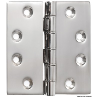 Charnière inox 102 x 102 x 4 mm | EAN 8033137129360 Ref 38.455.14