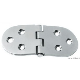 Charnière renversé heavy duty 130x60 mm | EAN 8033137129346 Ref 38.455.02