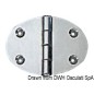 
Charnière ovale 48x67 mm avec goujons 2 mm 
