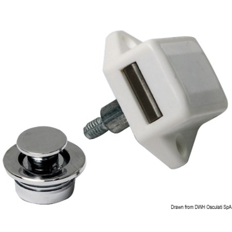 Dèclic bouton nylon/laiton chromé 19 mm | EAN 8033137014512 Ref 38.182.10