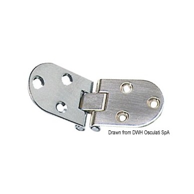 Charnière retournemenr 2 mm 84x30 mm | EAN 8033137004995 Ref 38.440.06
