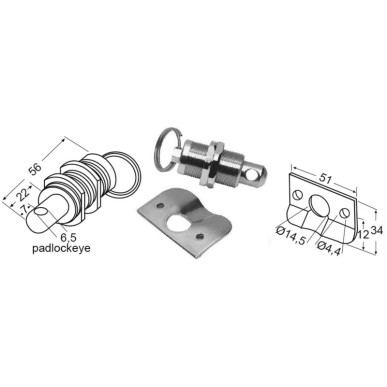 Fermeture p. coqueron inox | EAN 8033137010897 Ref 38.405.50