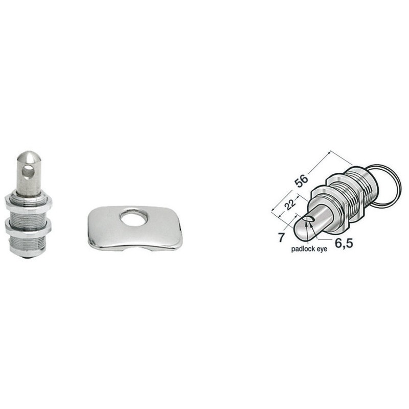 
Fermeture p. coqueron inox De Lux 
